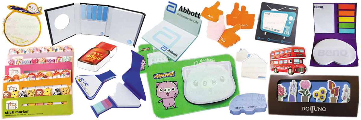 สั่งทำโพสต์อิทสกรีนโลโก้ รับผลิต Post It พิมพ์ชื่อบริษัท กระดาษโน้ตกาวในตัว มีหน้าปก โรงงานทำโพสอิท รูปที่ 5