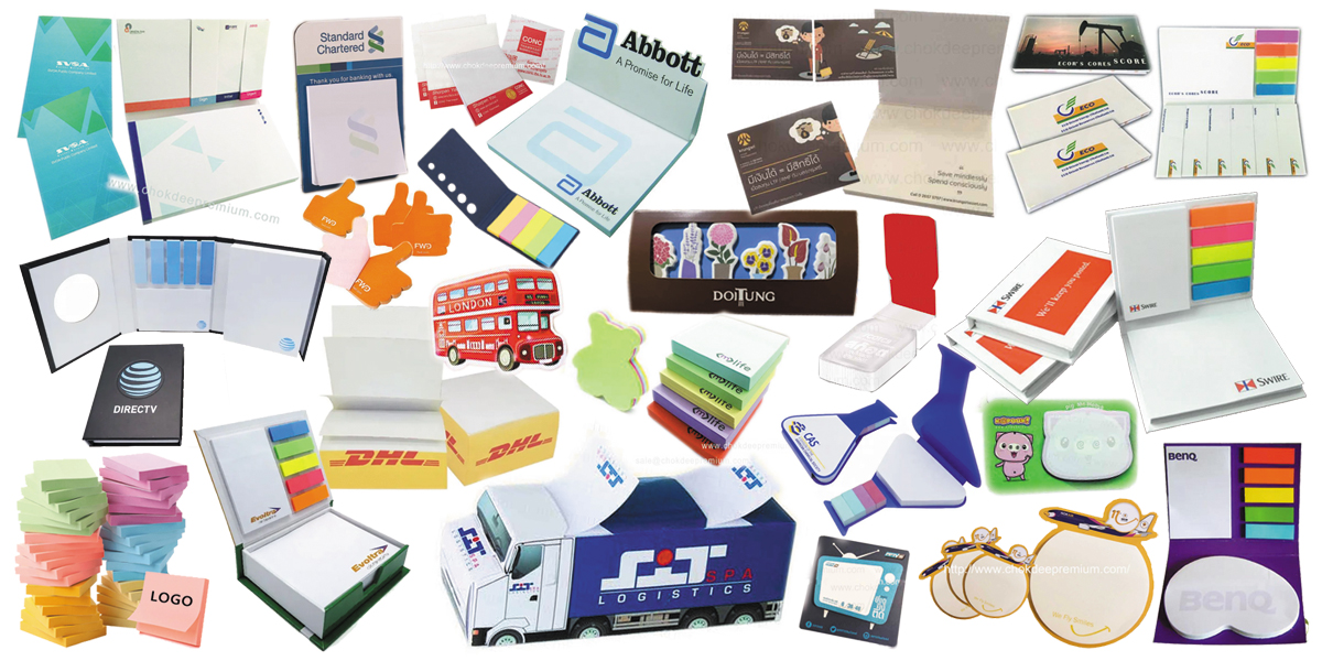 สั่งทำโพสต์อิทสกรีนโลโก้ รับผลิต Post It พิมพ์ชื่อบริษัท กระดาษโน้ตกาวในตัว มีหน้าปก โรงงานทำโพสอิท รูปที่ 7