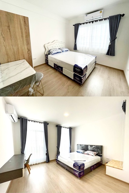  หน้าบ้านทิศเหนือ ให้เช่าทาวน์โฮม 2 ชั้น บ้านใหม่ ม.รามคำแหง 2 29ตรว. 124ตรม. ถนนเมน 4 เลน 3นอน 3น้ำ 4จอดรถ 4แอร์  MRT ศรีเอี่ยม รูปที่ 1