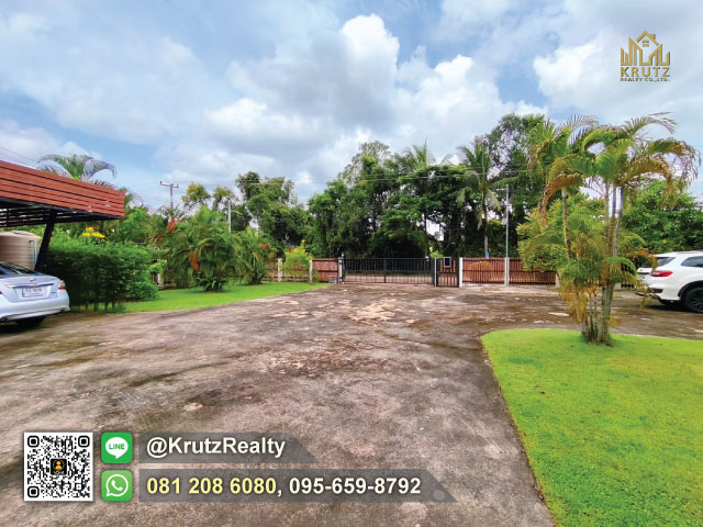 Land for sale 3 Rai. 79.1 Sq w. with garden house and cafe in the middle city. Saen Suk, Warin Chamrap, Ubon Ratchathani รูปที่ 1