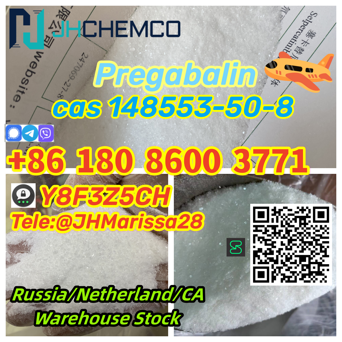 Pretty Awesome CAS 148553-50-8 Pregabalin Threema: Y8F3Z5CH		 รูปที่ 1