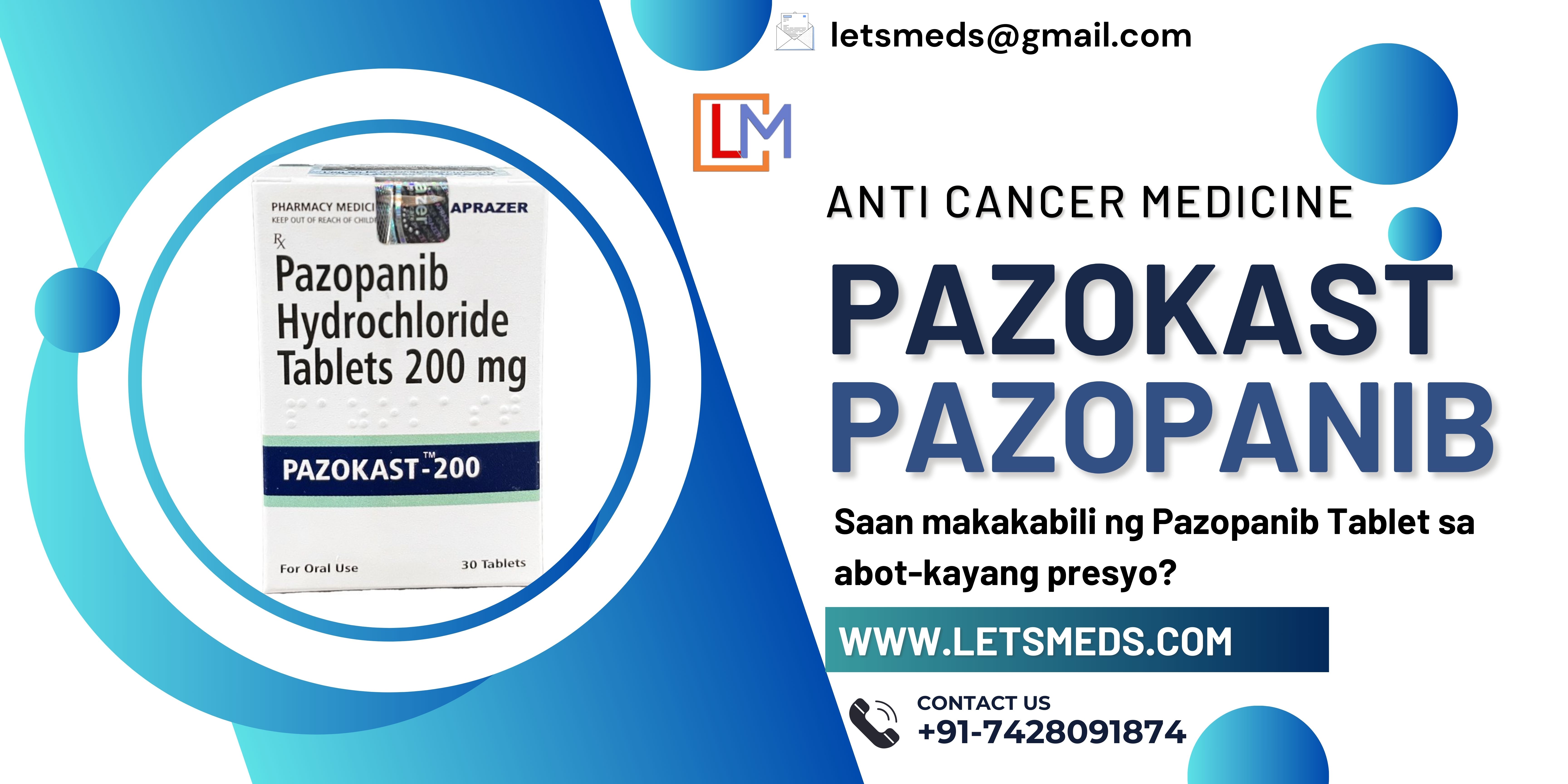 Indian Pazopanib Tablet Wholesale Price Philippines รูปที่ 1