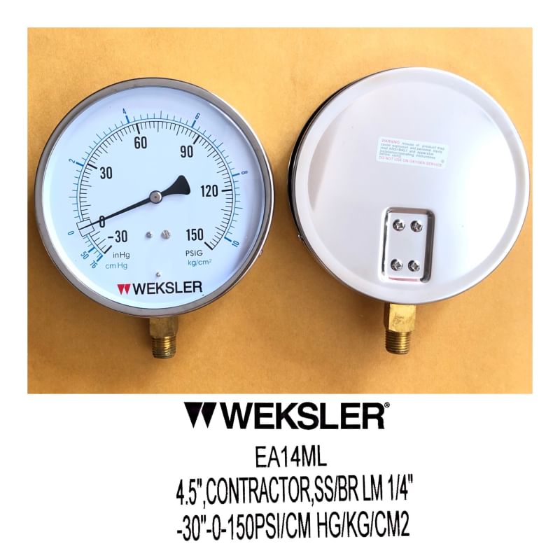 เข้าและจำหน่าย เกจวัดแรงดันPRESSURE GAUGE WEKSLER'EA14 รูปที่ 1