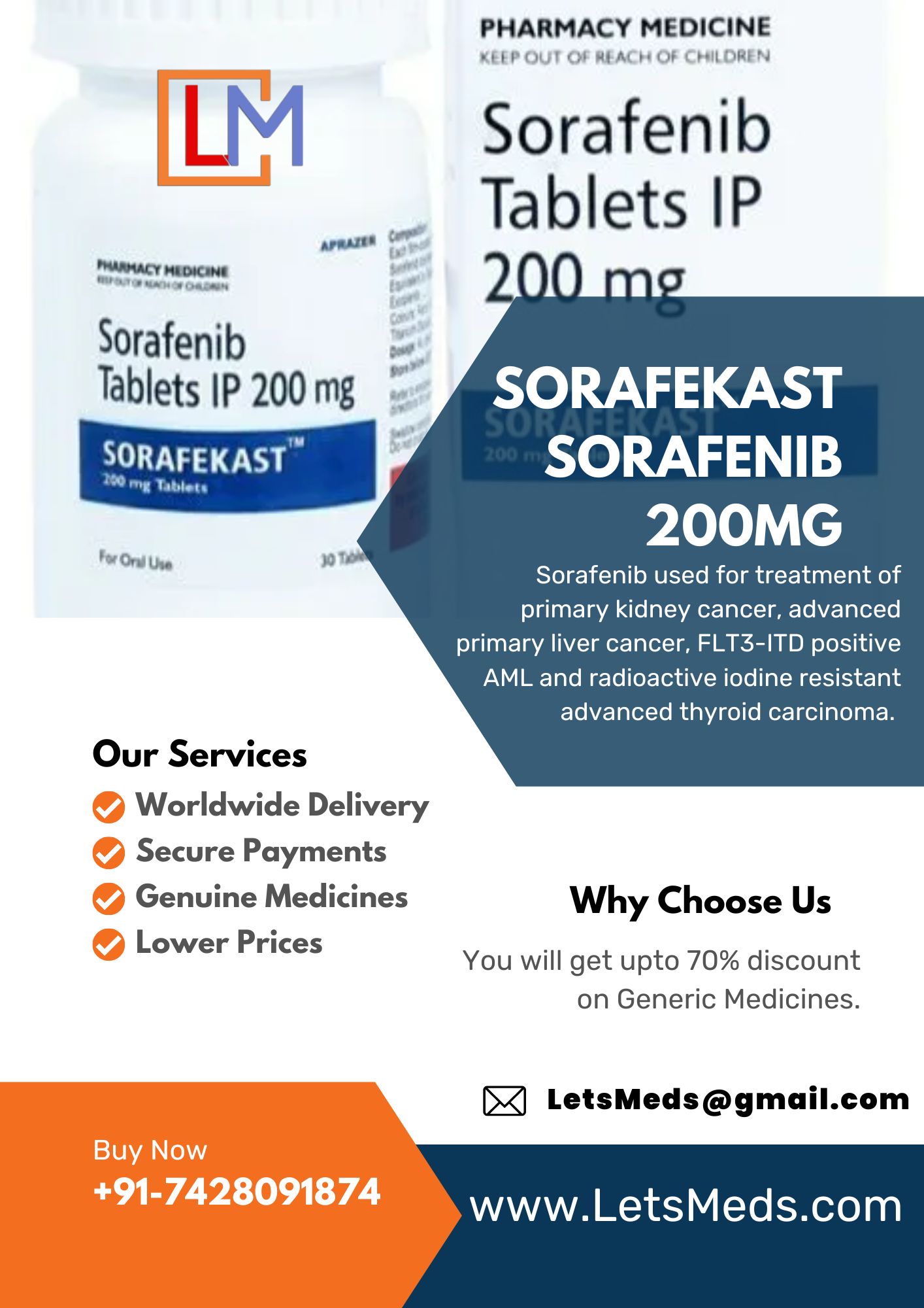 Sorafenib Tablet Price Online Sorafekast 200mg Wholesale Philippines รูปที่ 1