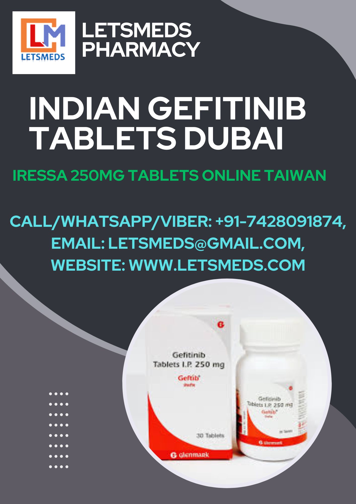 Indian Gefitinib 250mg Tablets Online Cost Philippines, Dubai, USA รูปที่ 1