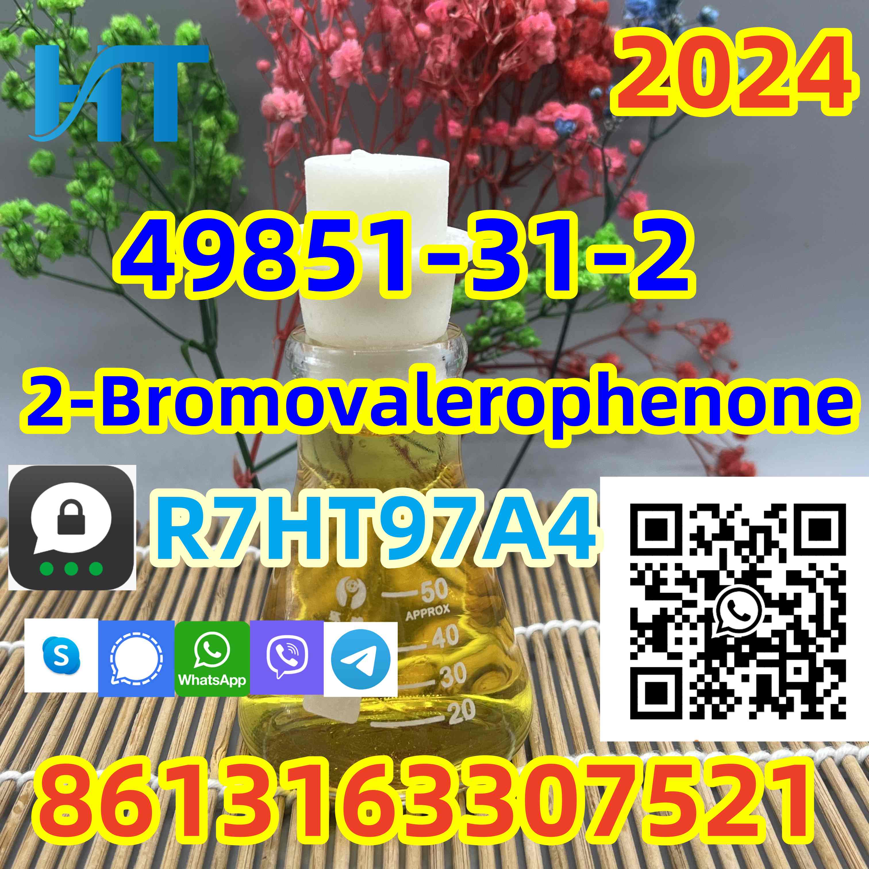 2-Bromo-1-Phenyl-Pentan-1-One CAS 49851-31-2 yellow liquid whatsapp+8613163307521 รูปที่ 1