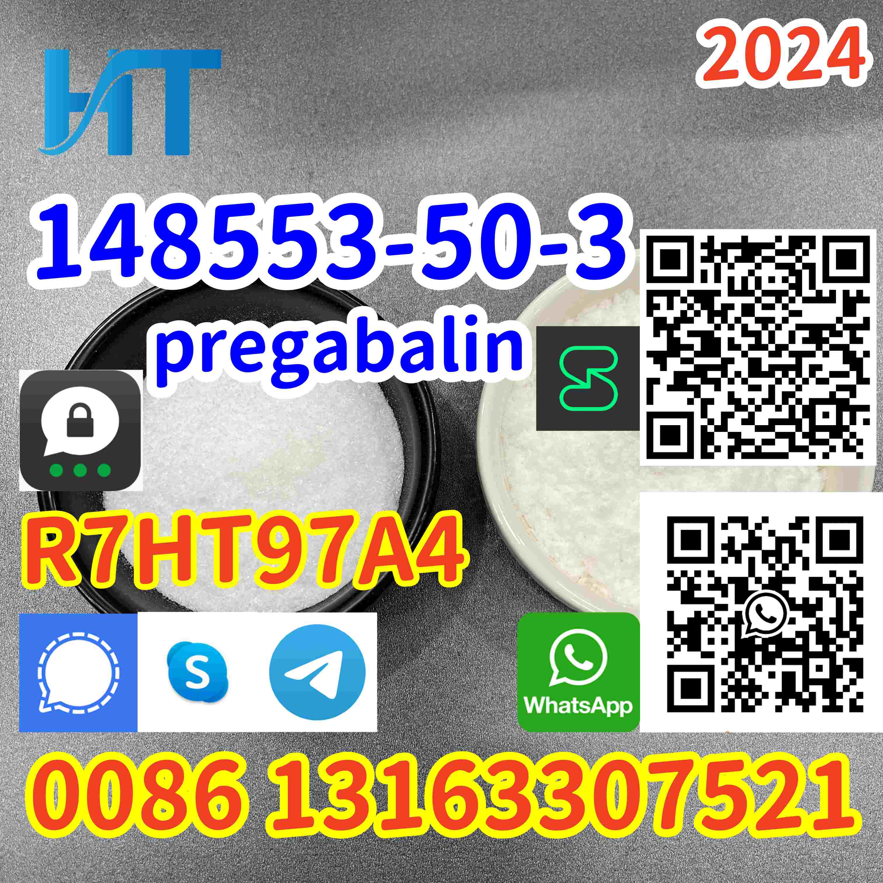 Cas 148553-50-8 Pregabalin powder with best price whatsapp+8613163307521 รูปที่ 1