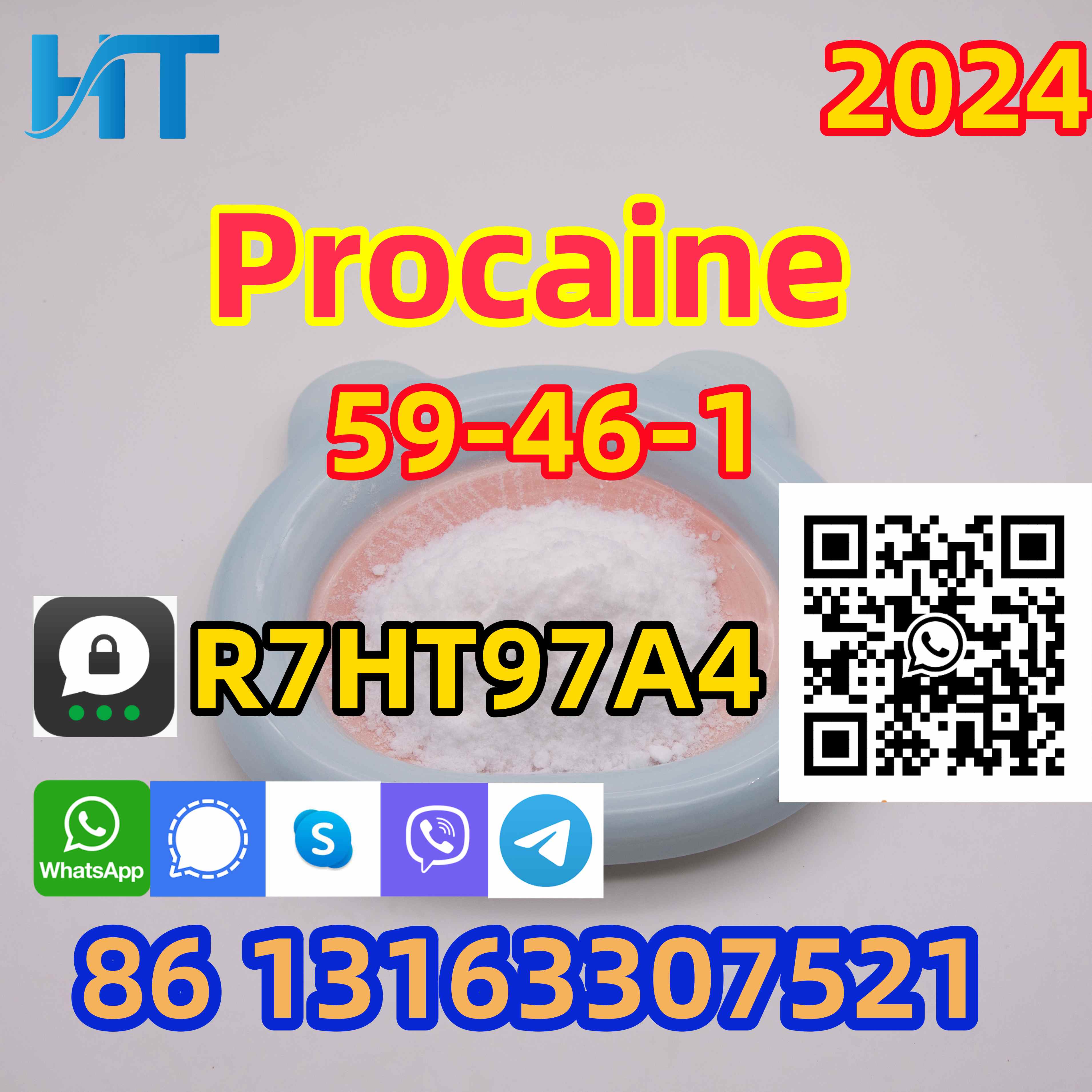 Procaine base CAS 59-46-1 Procaine Hydrochloride CAS 51-05-8 whatsapp+8613163307521 รูปที่ 1