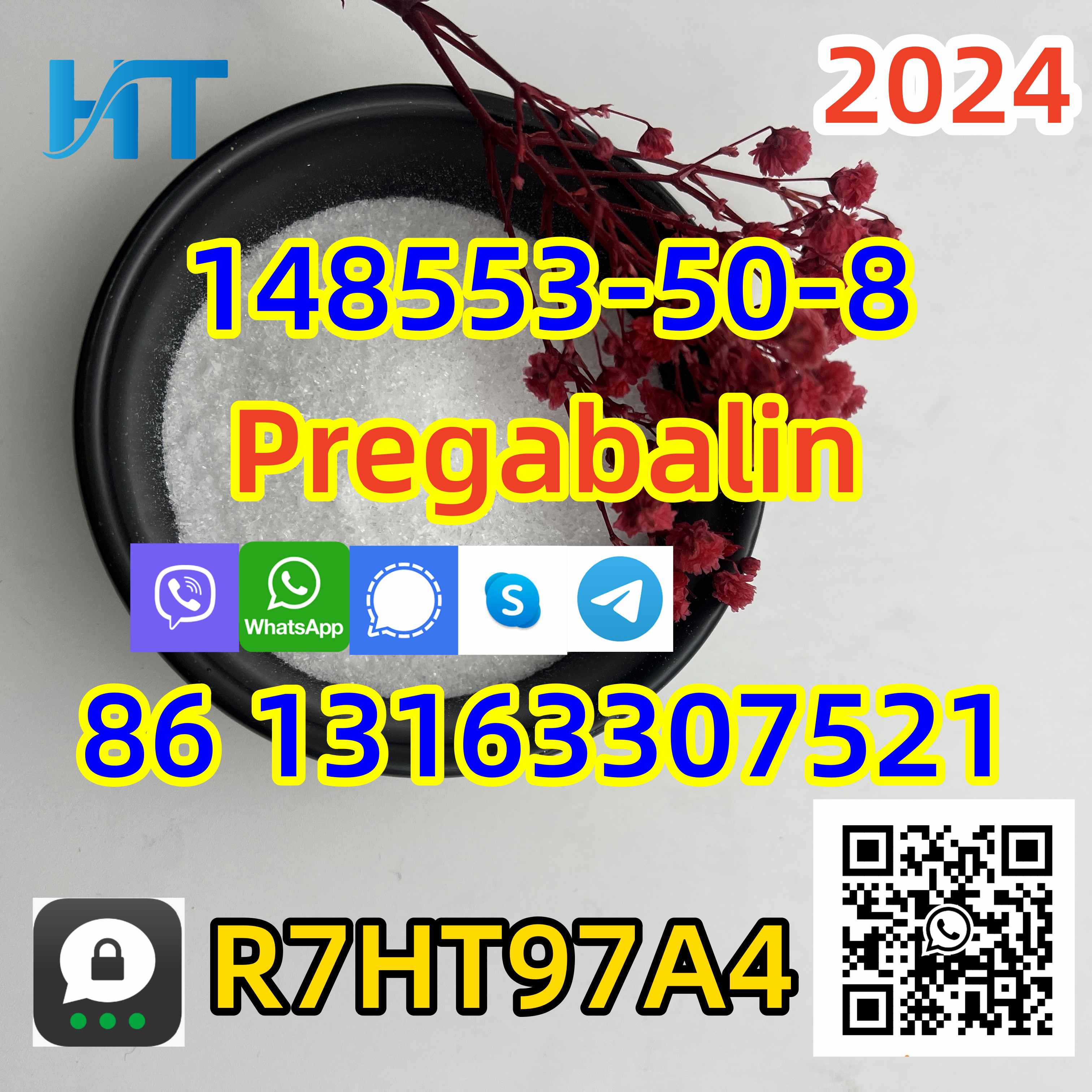High Quality Cas 148553-50-8 Pregabalin at Best Price whatsapp+8613163307521 รูปที่ 1