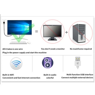 Lenovo Factory All in one PC คอมพิวเตอร์ Intel Core i7 24 Inch Gaming Desktop Computer Windows 10/11 MS Office RAM 8GB/16GB SSD 512GB ฟรี เมาส์และคีย์บอร์ด รูปที่ 3