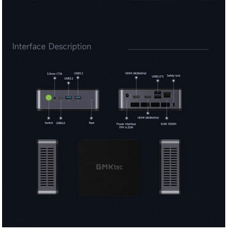 GMKTEC NucBox K3 Pro Intel Core I7 12650H WIFI6คอมพิวเตอร์ขนาดเล็ก1เทราไบต์ SSD Deca Core 24GB LPDDR5 BT5.2 RAM HDMI Type-C 4K ดิสเพลย์ Windows11โปรคอมพิวเตอร์ขนาดเล็ก รูปที่ 3