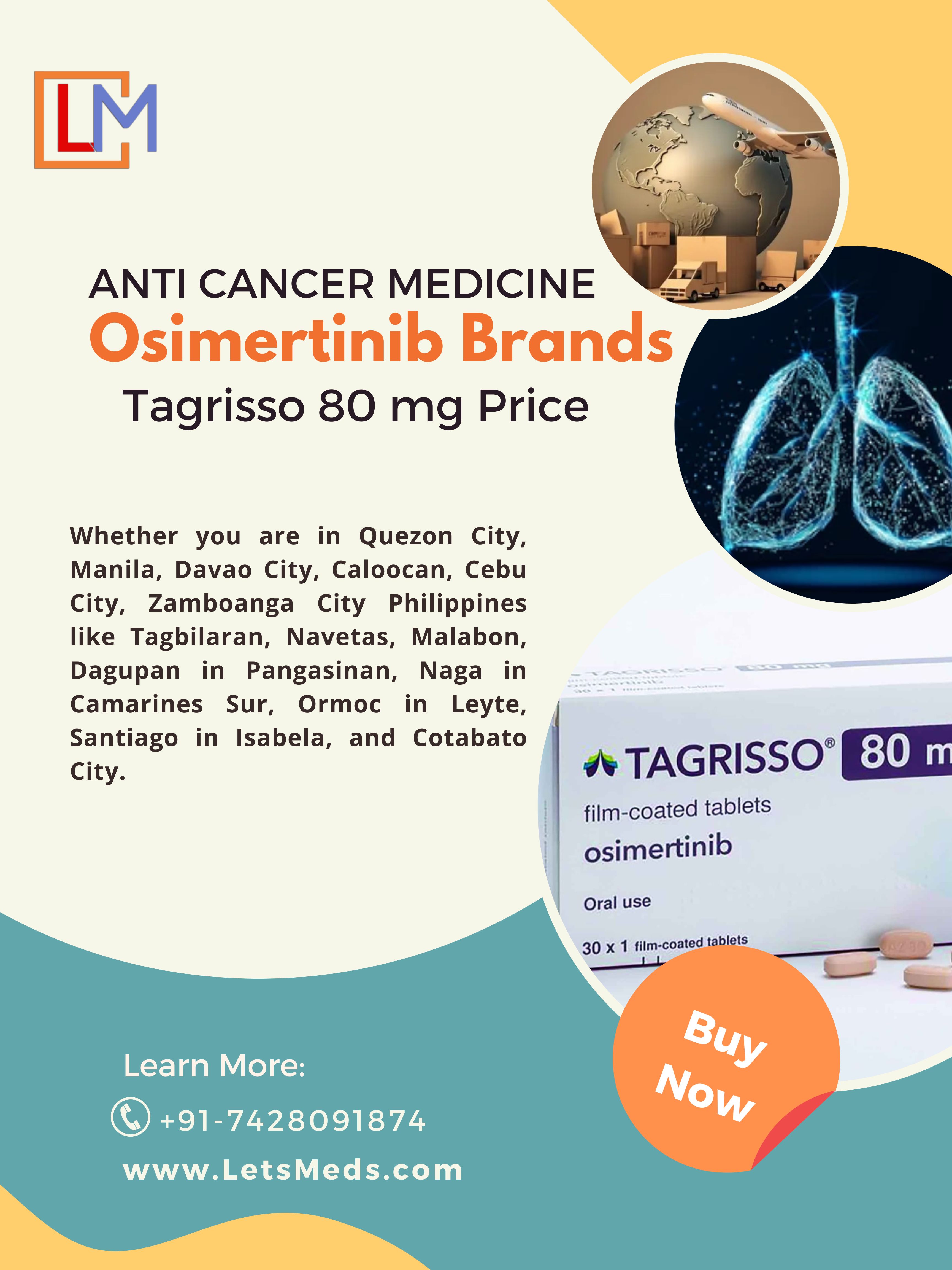 Generic Osimertinib 80 mg Tablet Brands Online Price Philippines รูปที่ 1