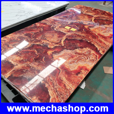 UV Marble Board รุ่น KL8047 แผ่นลายหินอ่อน ไม้เทียม แผ่นหินเทียม หินวีเนียร์ ตกแต่งบ้าน  รูปที่ 1