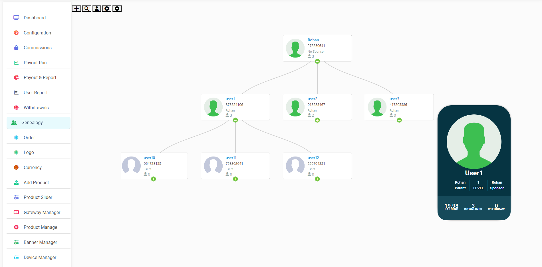 Unilevel MLM Plan with Python MLM Software and Ecommerce Website | Python Mlm Business Website รูปที่ 1