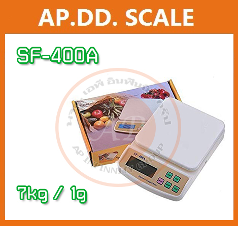 ตาชั่งดิจิตอล เครื่องชั่งดิจิตอล เครื่องชั่งอาหาร DIgital balance Scale 7kg ความละเอียด 1g SF-400A เกรด A รูปที่ 1