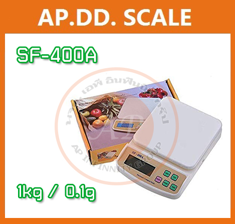 ตาชั่งดิจิตอล เครื่องชั่งดิจิตอล เครื่องชั่งอาหาร DIgital balance Scale 1kg ความละเอียด 0.1g SF-400A เกรด A รูปที่ 1