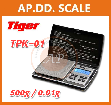 เครื่องชั่งดิจิตอล เครื่องชั่งพกพา เครื่องชั่งแบบพกพา Pocket Scale 500g ความละเอียด 0.01g ยี่ห้อ Tiger รุ่น TPK-01 500g/0.01g รูปที่ 1