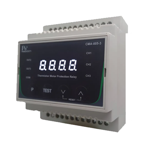 เทอร์มิสเตอร์ (Thermistor) คือเซ็นเซอร์วัดอุณหภูมิ Thermistor Motor Protection Relay อุปกรณ์วัดค่าอุณหภูมิและป้องกันมอเตอร์แบบดิจิตอล  รูปที่ 1