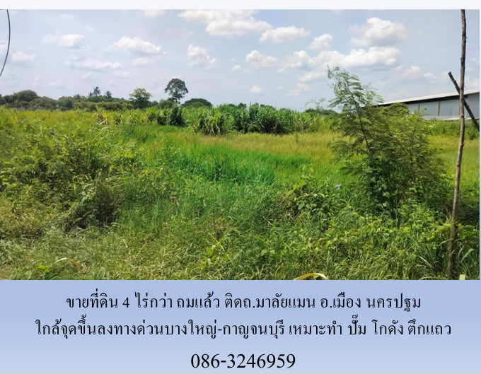 ขายที่ดิน 4 ไร่กว่า ถมแล้ว ติดถ.มาลัยแมน อ.เมือง นครปฐม ใกล้ทางด่วนบางใหญ่-กาญจนบุรี 1 กม. เหมาะทำ ปั๊ม โกดัง ตึกแถว รูปที่ 6