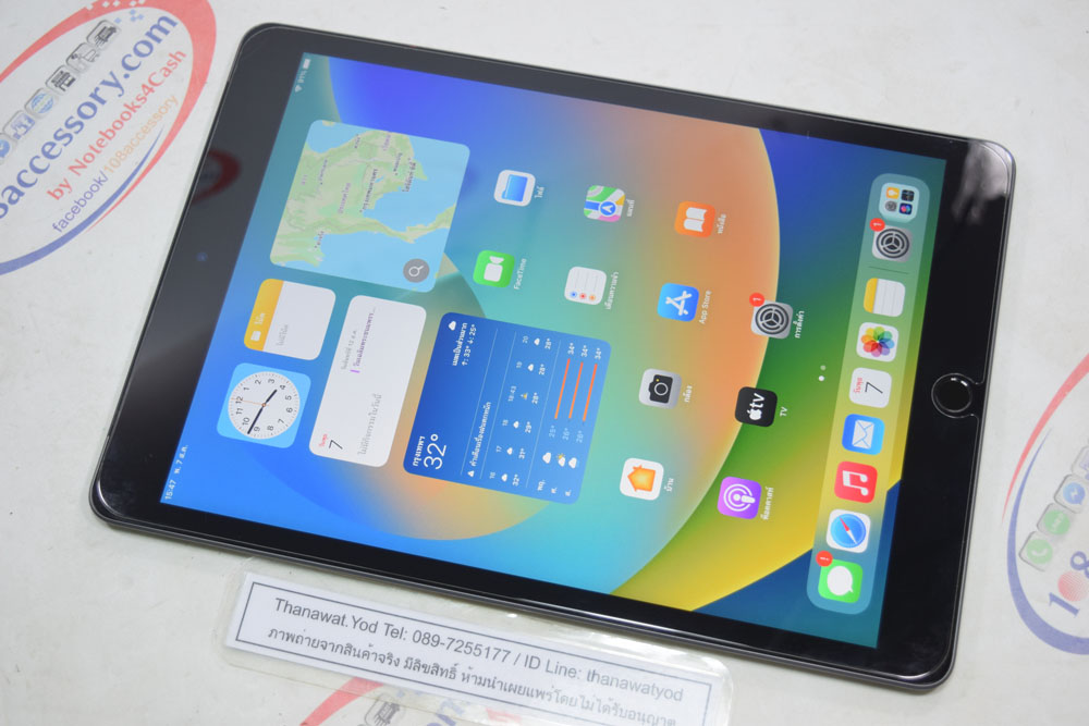 ขายด่วน iPad Gen 9 64GB Wifi+Cellular ใส่ซิม ครบกล่อง เหมือนใหม่ แบต90% รูปที่ 3