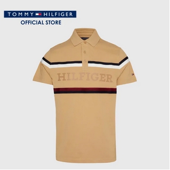 Tommy Hilfiger เสื้อโปโลผู้ชาย รุ่น MW0MW31555 RBL - สีน้ำตาล รูปที่ 1