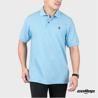 GALLOP : Men's Wear Lacaste Polo Shirts เสื้อโปโล ผ้าลาคอสต์ สีพื้น รุ่น GP9061 สี Sky Blue - ฟ้า / ราคาปกติ 1290.- รูปที่ 1