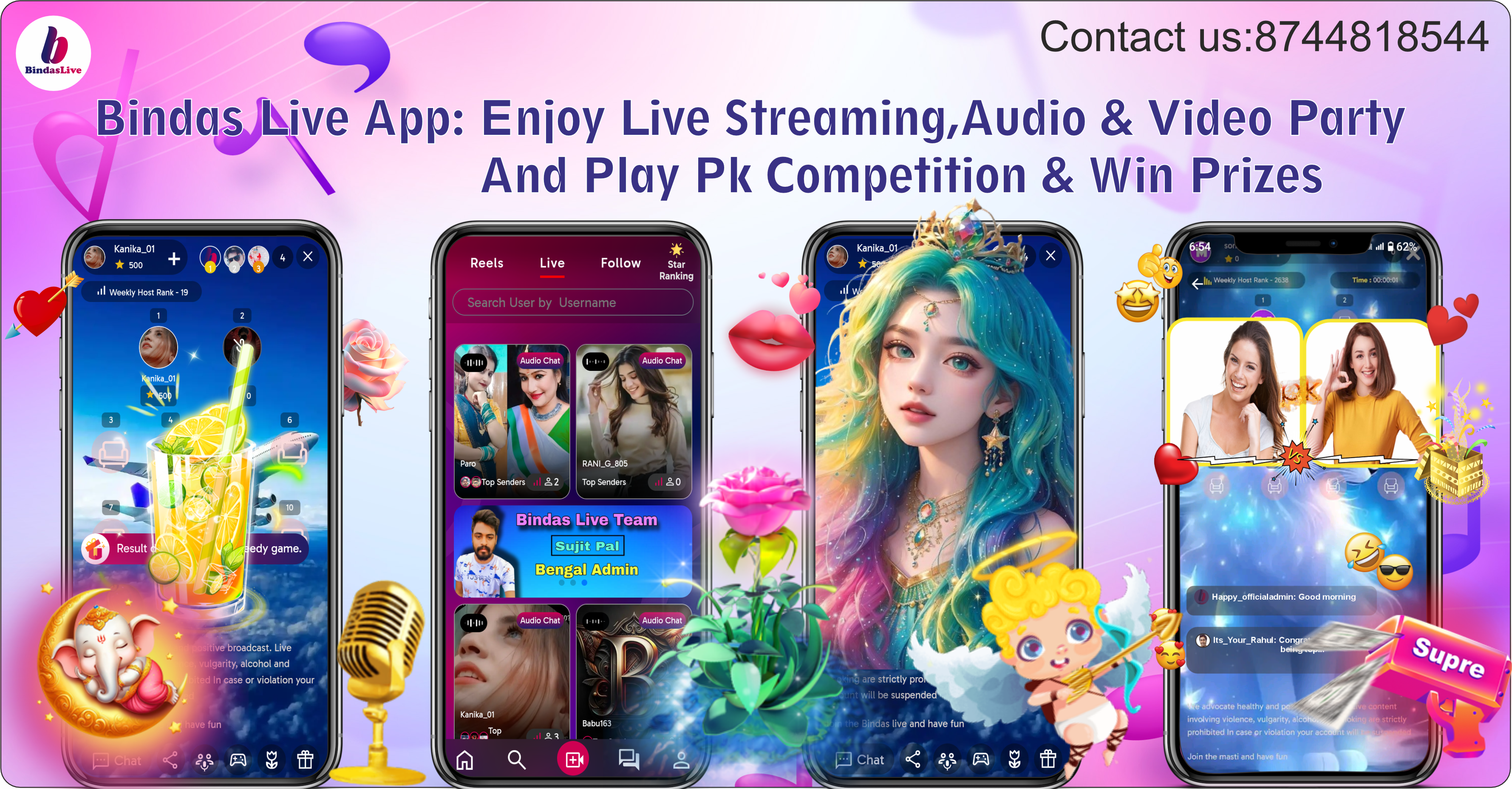 Bindas Live: The Ultimate Platform for Live Streaming, PK Battles, High-Quality Video Chats, and Big Rewards! รูปที่ 1