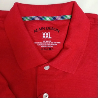 Alain Delon Polo เสื้อโปโล สีพื้น ผู้ชาย ไม่มีกระเป๋า รุ่น SSK014-1 ( มี 14 สี ) รูปที่ 4