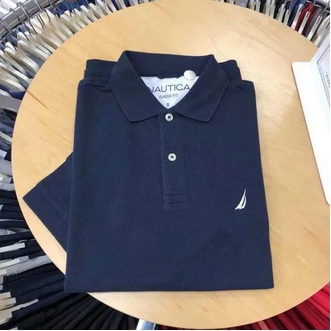 CODaudday U.S.-China nautica Nodicca men's casual POLO shirt lapel short-sleeved T-shirt cotton loose-fitting simple summer รูปที่ 3
