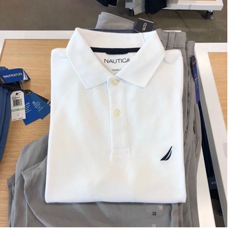 CODaudday U.S.-China nautica Nodicca men's casual POLO shirt lapel short-sleeved T-shirt cotton loose-fitting simple summer รูปที่ 5