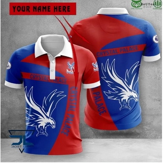 Crystal Palace F.C Premier League 2022 3D Polo T-Shirt Hoodie jersey รูปที่ 1