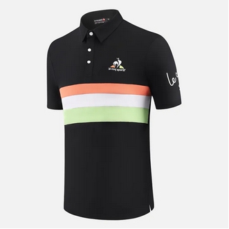 LeCoqSportif golf men's short-sleeved T-shirt men's summer comfortable sports Polo shirt Golf clothing men's quick-drying jersey #LCS2301 รูปที่ 4