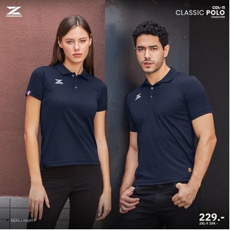 ใหม่ล่าสุด!! เสื้อโปโลคอปกผู้ชาย CADENZA (คาเดนซ่า) รุ่น CDL-11 MEN ผ้า Micro polyester 100% ใส่บาย สีเขียว เหลือง แดง น้ำเงิน ดำ รูปที่ 5