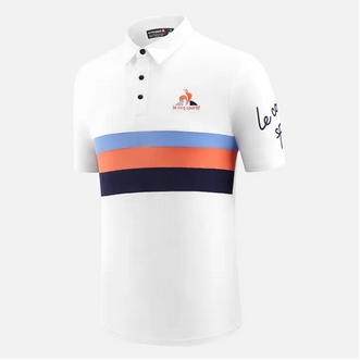 LeCoqSportif golf men's short-sleeved T-shirt men's summer comfortable sports Polo shirt Golf clothing men's quick-drying jersey #LCS2301 รูปที่ 1