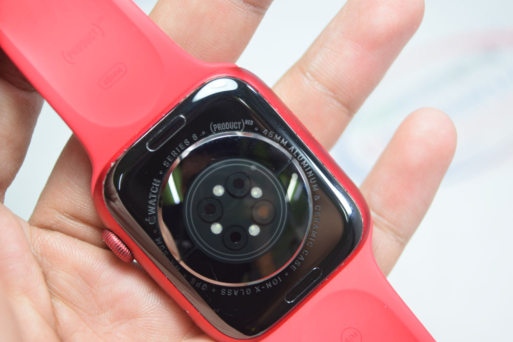 ขายถูกกว่า Apple Watch S8 GPS 45mm (PRODUCT)RED Aluminum แบต 95% จอใส ไม่มีรอย รูปที่ 6