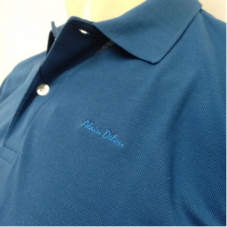 Alain Delon Polo เสื้อโปโล สีพื้น ผู้ชาย ไม่มีกระเป๋า รุ่น SSK014-1 ( มี 14 สี ) รูปที่ 5