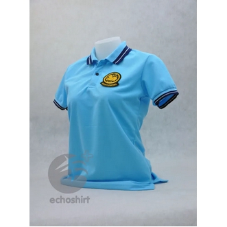 💥Sale ลดหนักมาก💥 เสื้อโปโล ปกครอง ปค. สีฟ้า (ชาย/หญิง) By Echoplus ผ้าเกรดแบรนด์เนม นุ่มลื่นใส่สบาย ระบายอากาศดีเยี่ยม รูปที่ 4