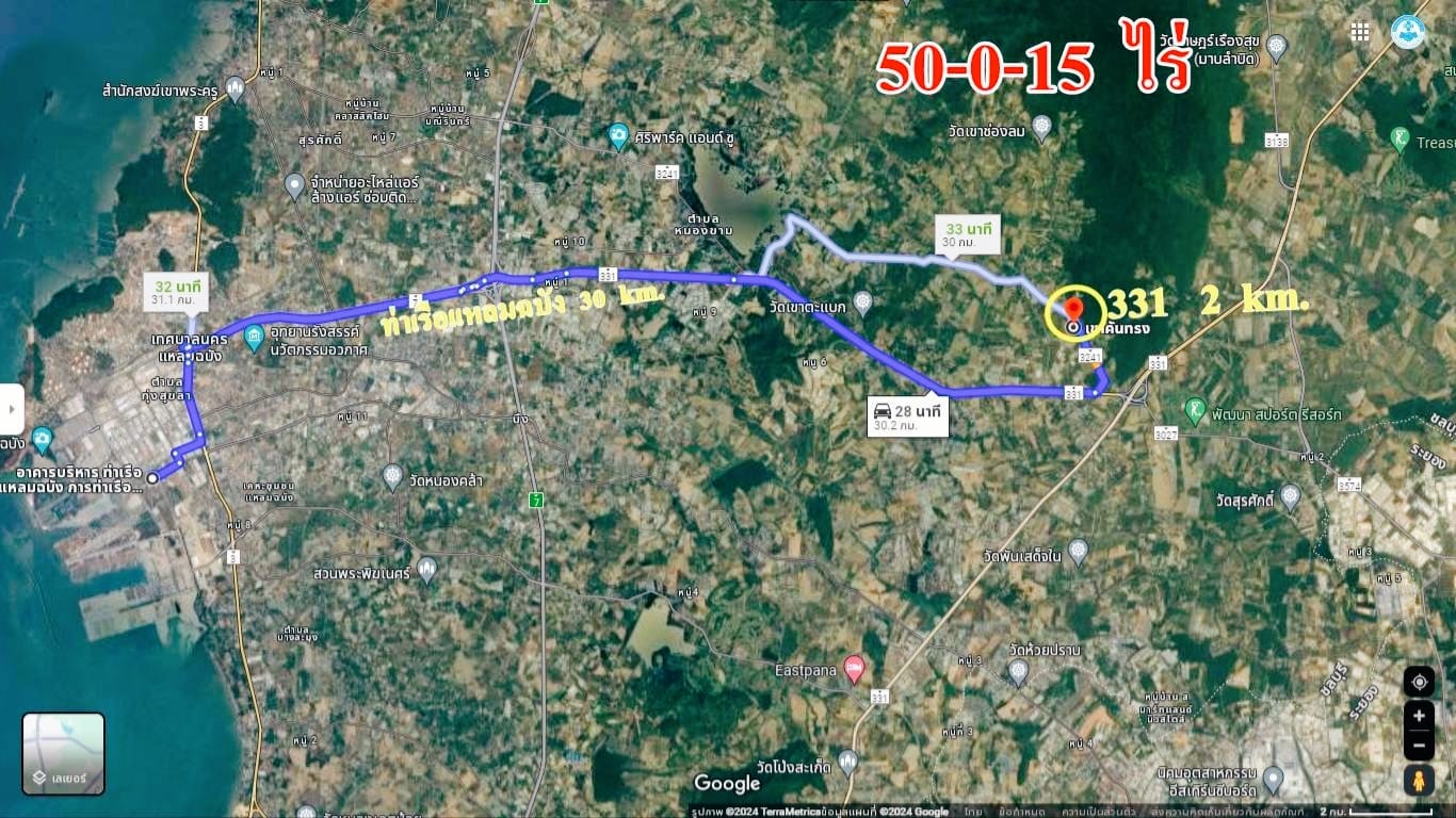 ขายที่ดินผังม่วงลายศรีราชาชลบุรี เนื้อที่ทั้งหมด​ ????50-0-15​  ไร่ ????ผังสีม่วงลาย รูปที่ 1