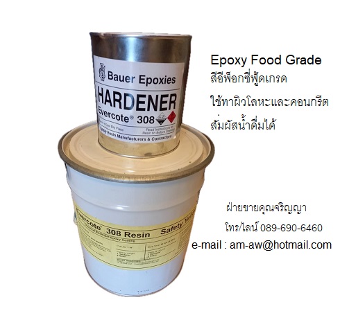 อีพ๊อกซี่ สีทาทับหน้าฟู้ดเกรด ป้องกันสนิมและสารเคมี Epoxy Bauer 308 รูปที่ 1