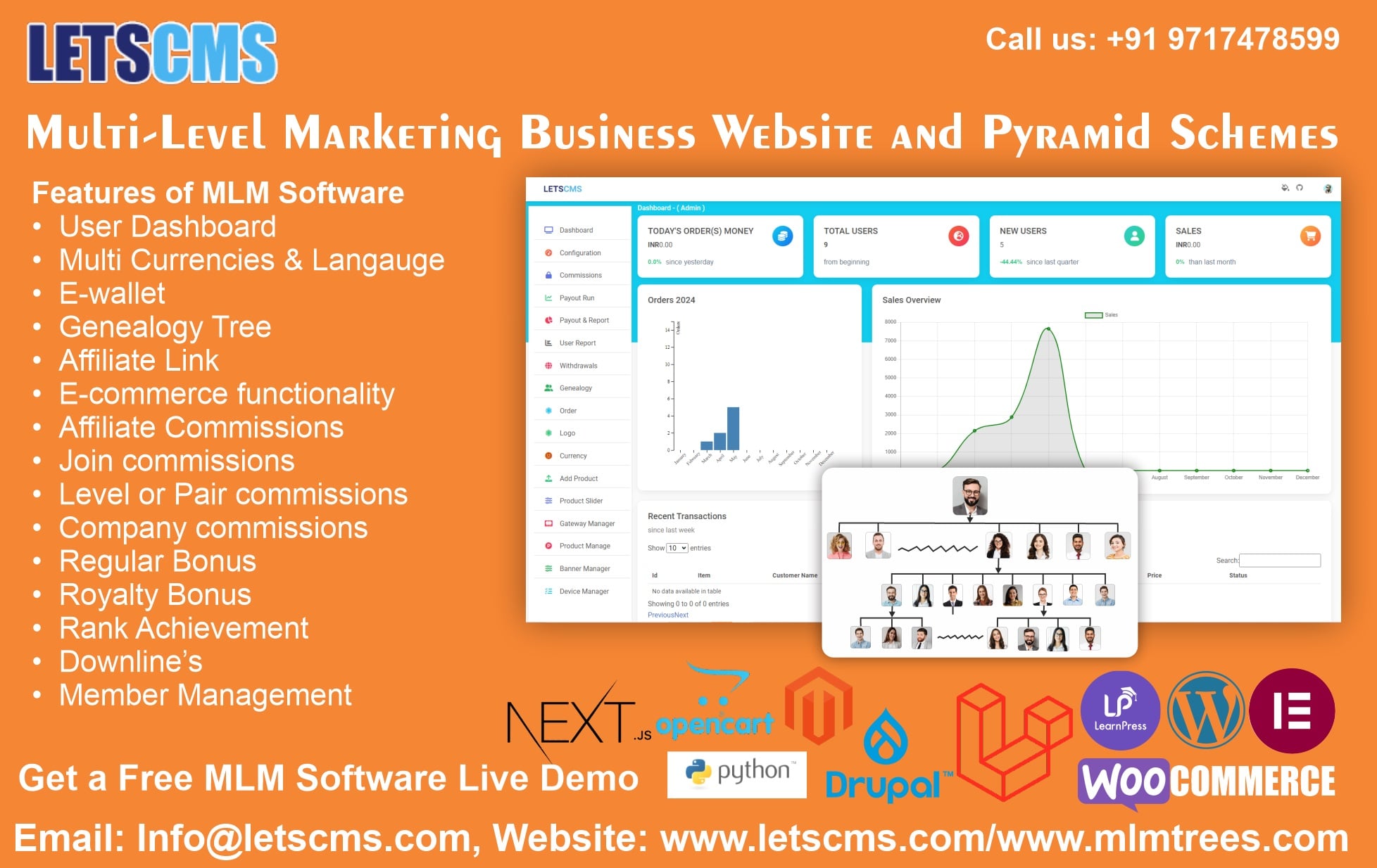 Multi-Level Marketing Business Website and Pyramid Schemes: Get a Free MLM Software Live Demo รูปที่ 1