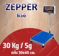 เครื่องชั่งดิจิตอลแบบวางพื้น 30 กิโลกรัม ค่าละเอียด 5 กรัม ยี่ห้อ ZEPPER รุ่น B6S Series ขนาดแท่นชั่ง 30x40cm