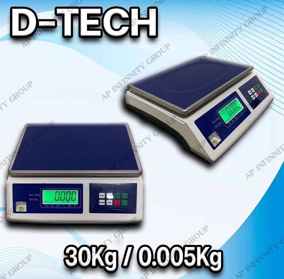 เครื่องชั่งดิจิตอลแบบตั้งโต๊ะ 30 กิโลกรัม อ่านค่าความละเอียด 5 กรัม  รุ่น D-Tech รูปที่ 1