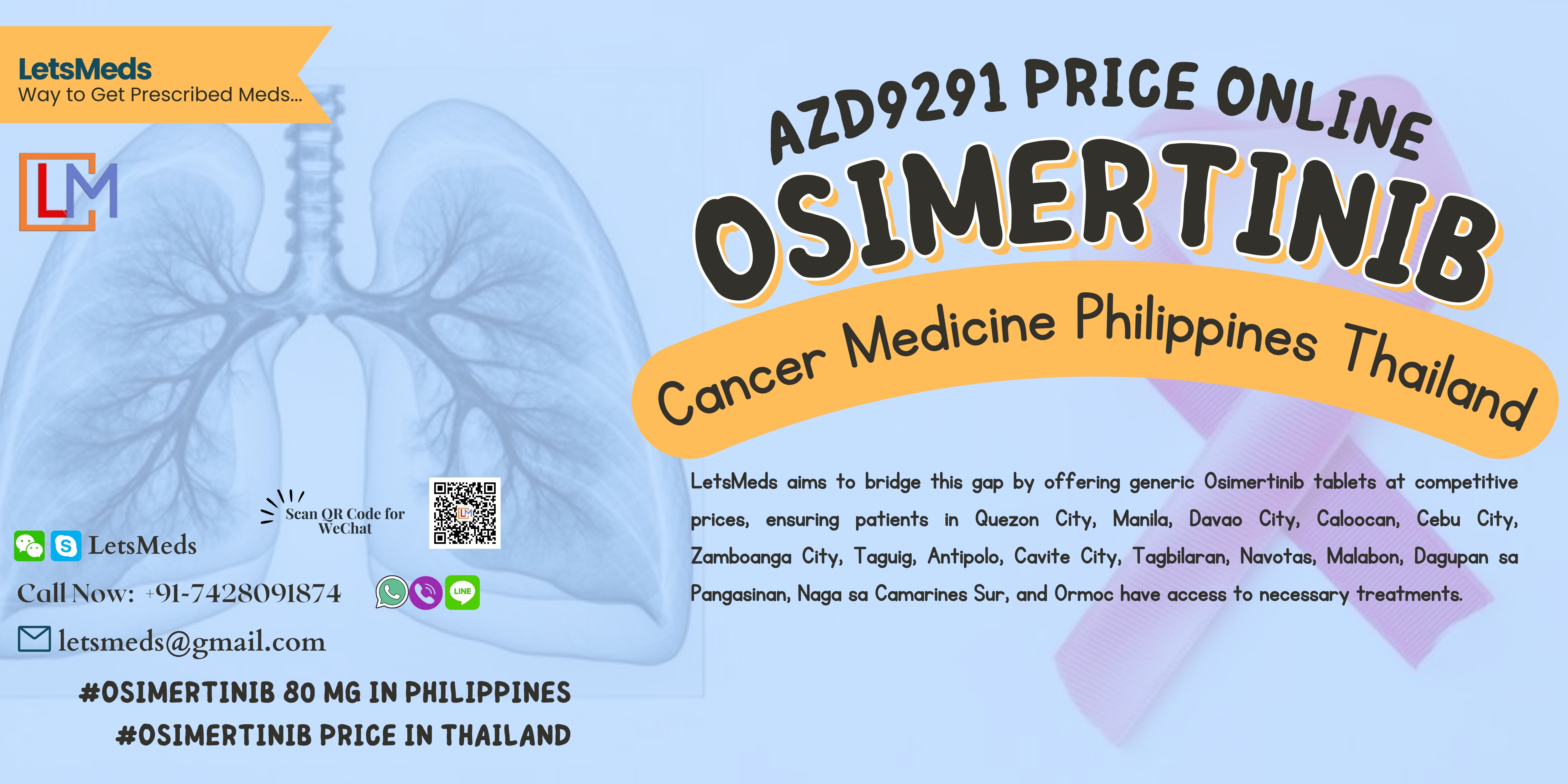 Osimertinib 80 mg Tablet Price Online Philippines Thailand รูปที่ 1