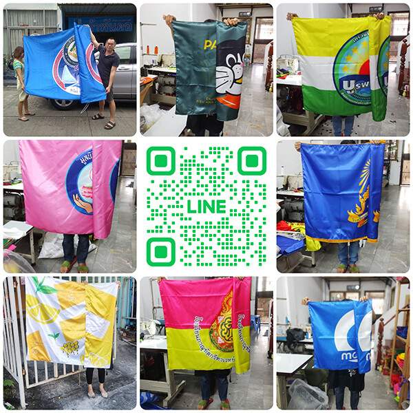 รับผลิตป้ายผ้าดิบ ป้ายผ้าแคนวาส ป้ายผ้าต่วน ป้ายผ้าร่ม ธง ธงโบก ธงติดเสา รูปที่ 3