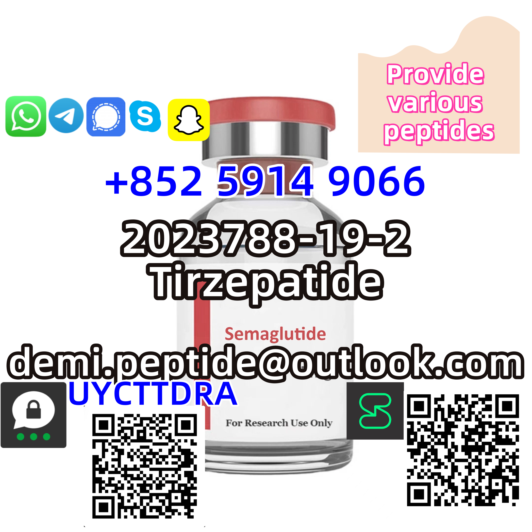 2mg 5mg 10mg peptide Tesamorelin CAS. 218949-48-5 รูปที่ 1