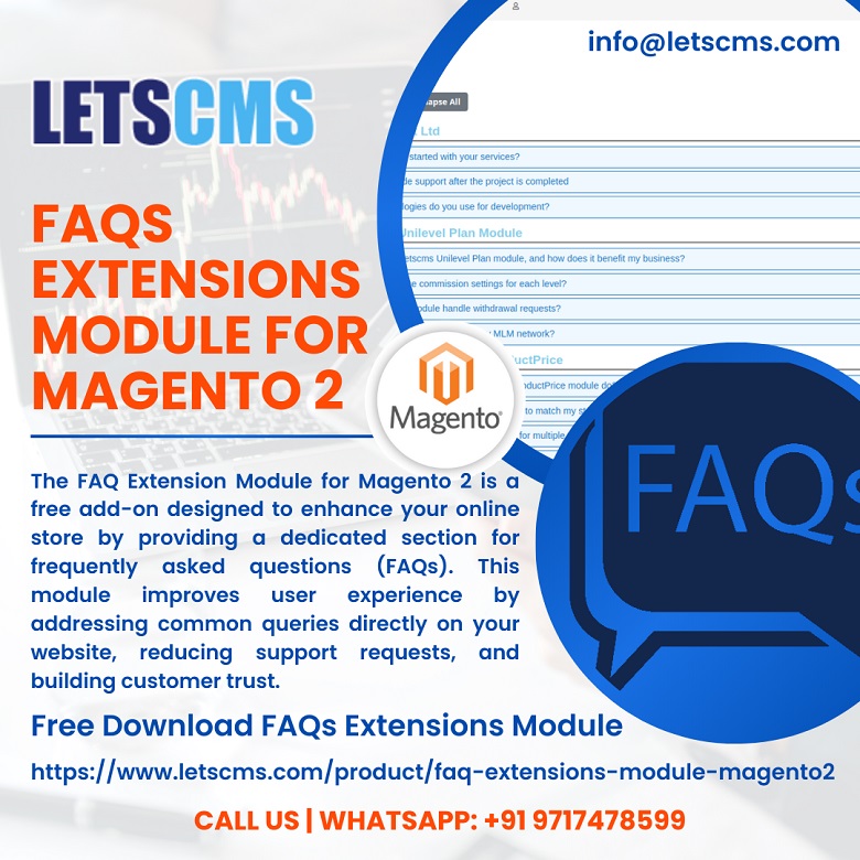 FAQs Extension Module for Magento 2 - Free Download Available - LETSCMS Pvt Ltd รูปที่ 1