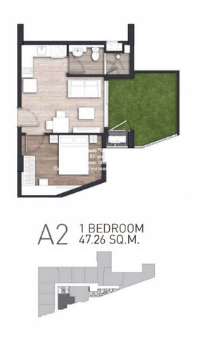 รหัส  DSL-630.A2 (3A-02) Sale คอนโด. Craft Ploenchit ใหญ่ 47 SQUARE METER 1BR1BR 8000000 thb ใกล้ รถไฟฟ้า BTS เพลินจิต โครตคุ้ม รูปที่ 1