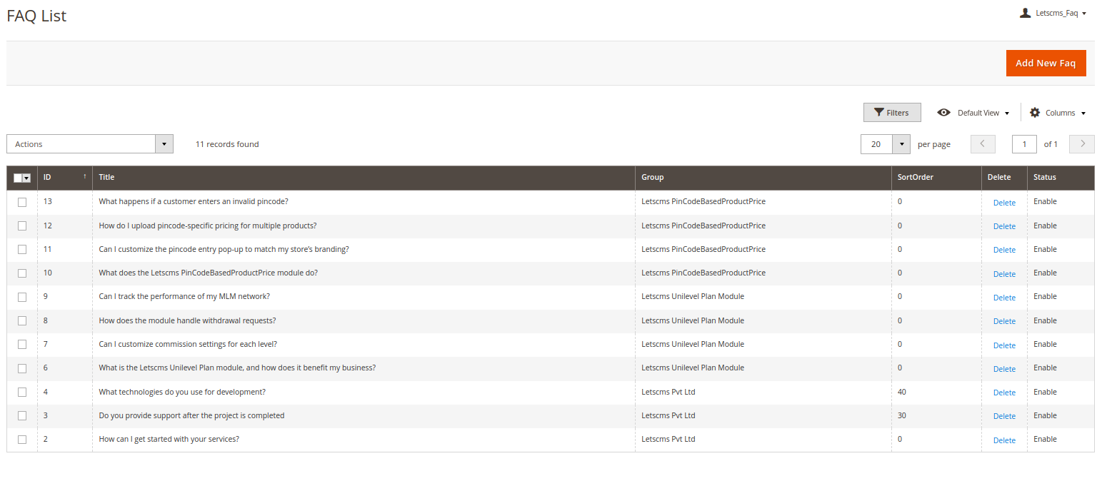 FAQs Extension Module for Magento 2 - Free Download Available - LETSCMS Pvt Ltd รูปที่ 4