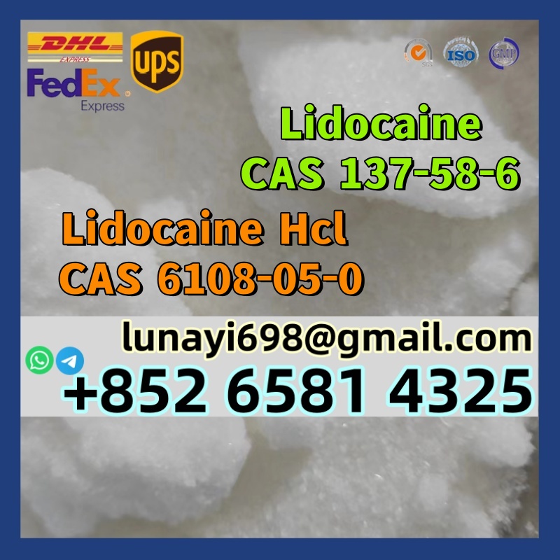 100% Arrive/ Safe Customs lidocaine CAS 137-58-6/Lidocaine Hcl CAS 6108-05-0 รูปที่ 1