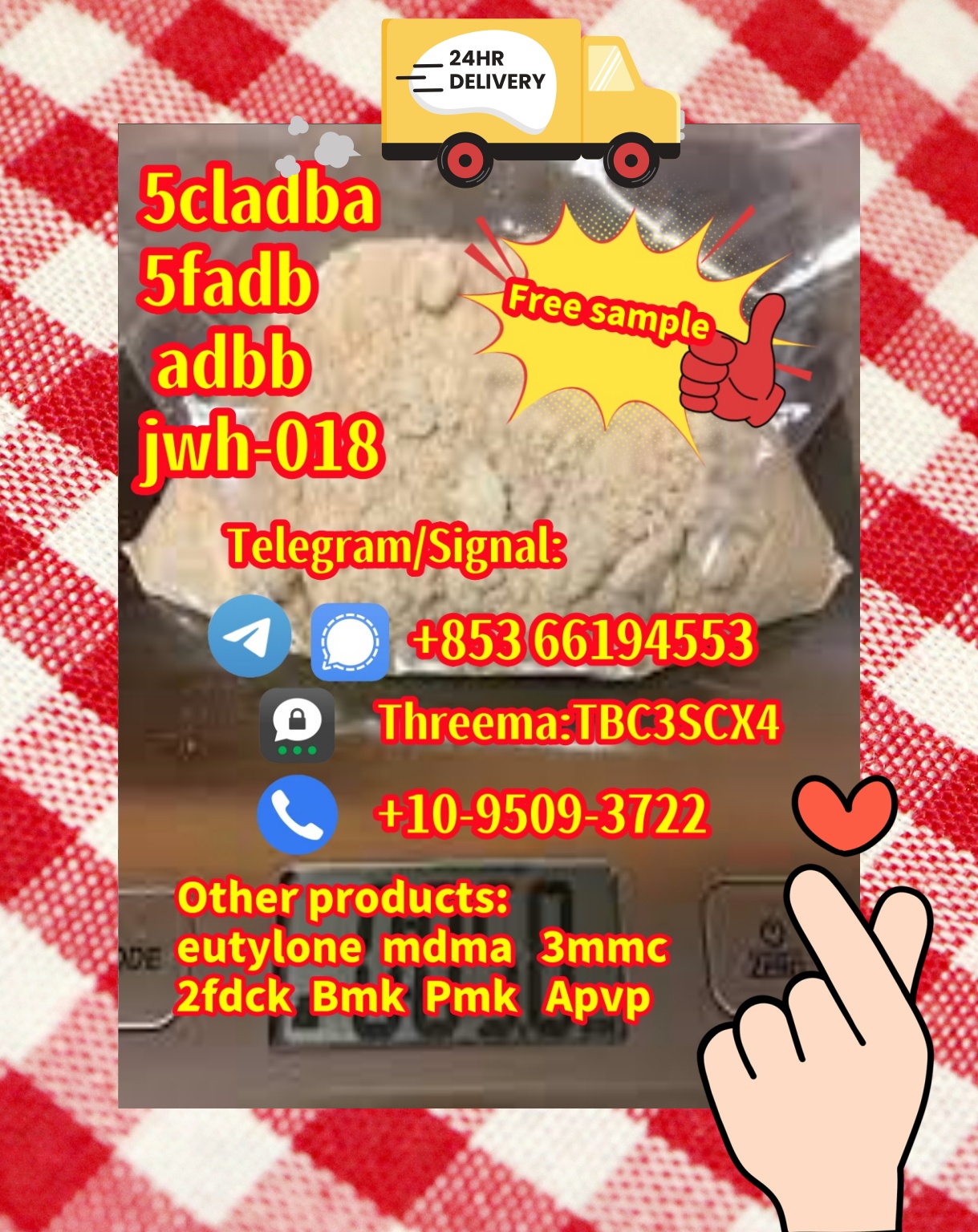 raw material ,+85366194553,5cladba,adbb,eutylone,mdma,2fdck,apvp,5cl,5f รูปที่ 1